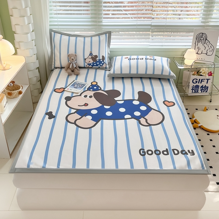 91家纺网 家纺一手货源 找家纺 川悦生活 2024新款碳光冰丝席 阿苏小狗