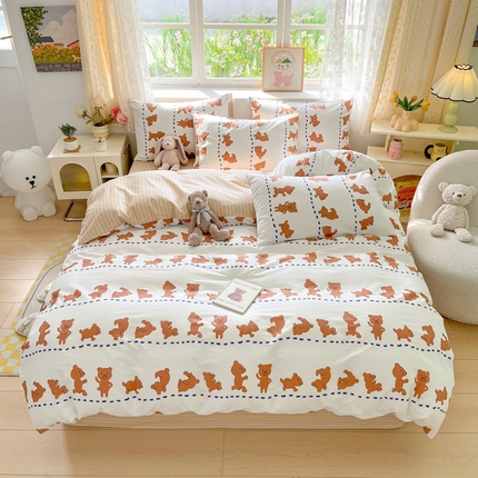 芊寻家居 2024新款全棉13372花卉系列四件套 顶呱呱