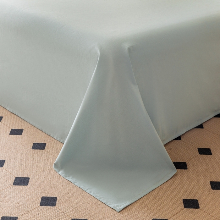 91家纺网 家纺一手货源 找家纺 寐眠 2024新款全棉水洗棉床单床笠单品-单床单 浅蓝