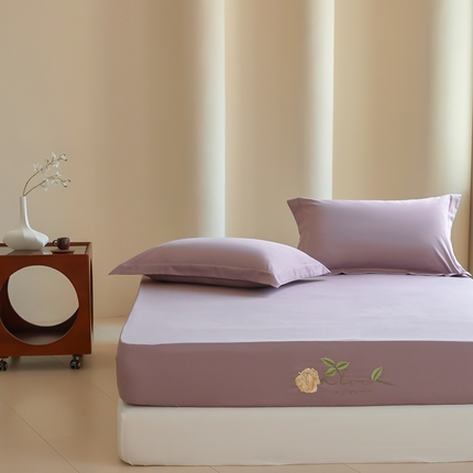 91家纺网 家纺一手货源 找家纺 （总）秀色家纺 2025新款A类50支贡缎长绒棉刺绣床笠 唤醒系列-劳拉