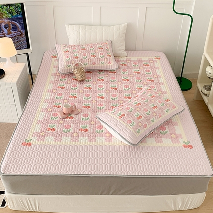 昔可家纺 2024新款床笠款乳胶席 樱桃郁金香