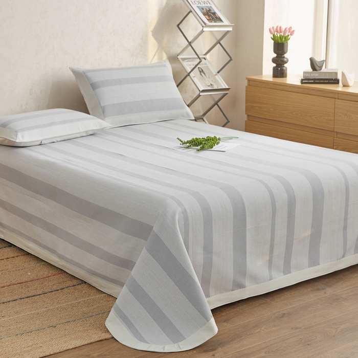 91家纺网 家纺一手货源 找家纺 金泰莱 2025新款加厚老粗布凉席三件套全棉老粗布床单纯棉床单软凉席 姑苏