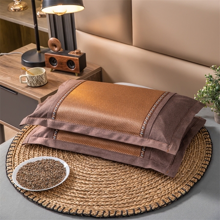 （总）织布人 2024新款荞麦枕夏季凉感丝冰藤枕头全荞麦枕学生成人颈椎枕头枕芯