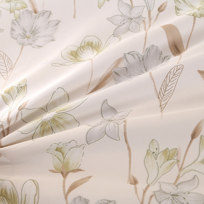 91家纺网 家纺一手货源 找家纺 梦莱斯 2024新款拼角宽边水洗天丝夏被四件套 清晨浅绿