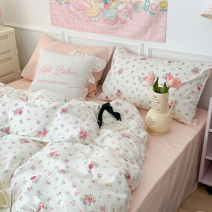 昔可家纺 2024新款全棉春日复古印花四件套 尤梨