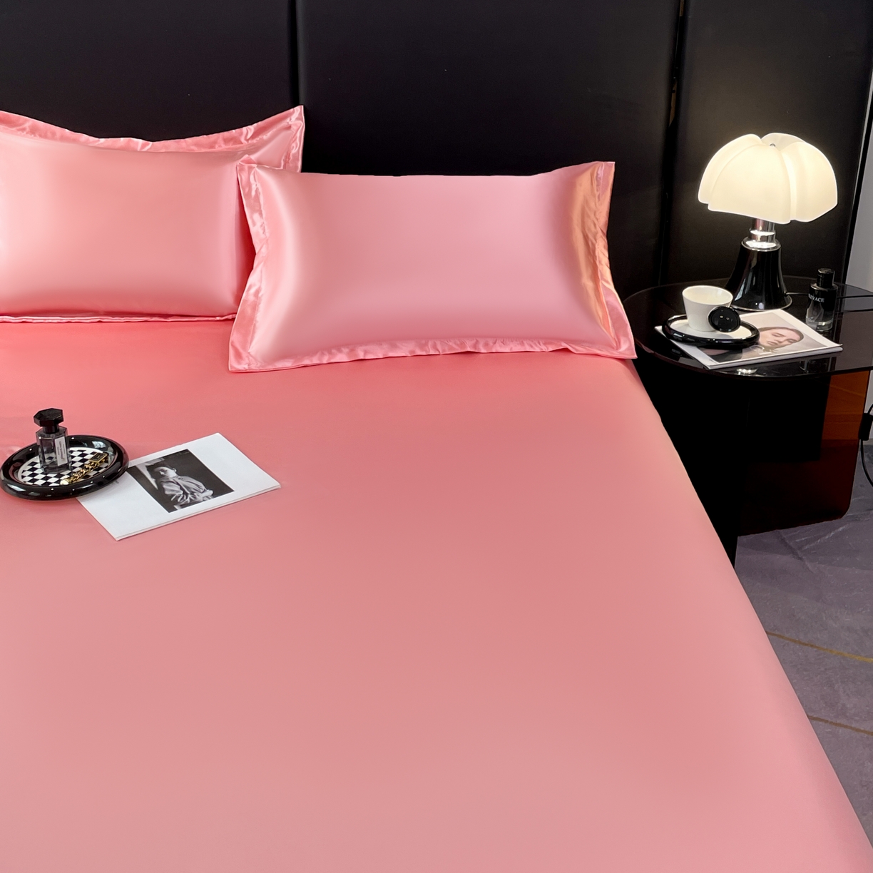 91家纺网 家纺一手货源 找家纺 梦舒羽 2025新款可水洗冰丝床垫保护罩防尘床单三件套 玉色