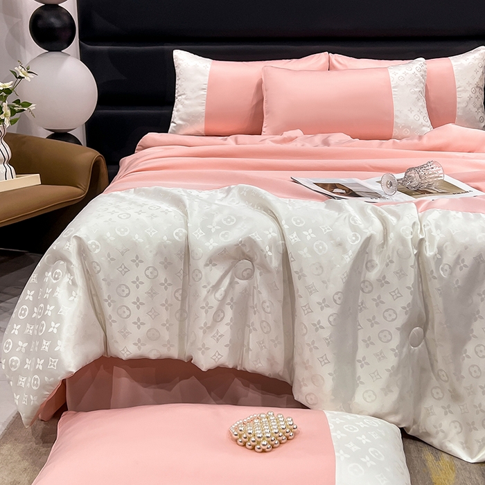 91家纺网 家纺一手货源 找家纺 （总）梦之岛 2024新款水洗真丝提花空调被夏被四件套-路易公主