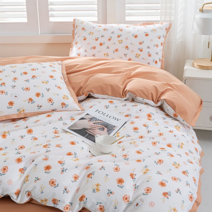 91家纺网 家纺一手货源 找家纺 优姿家纺 新款纯棉长绒棉小清新ins风印花四件套-系列一 8