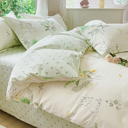 91家纺网 家纺一手货源 找家纺 （总）金鑫汇家纺 2024新款全棉纯棉卡通印花四件套单品系列-四件套