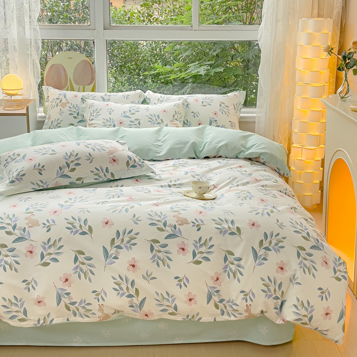 91家纺网 家纺一手货源 找家纺 金鑫汇家纺 2024新款全棉纯棉卡通印花四件套单品系列-单被套莫妮卡