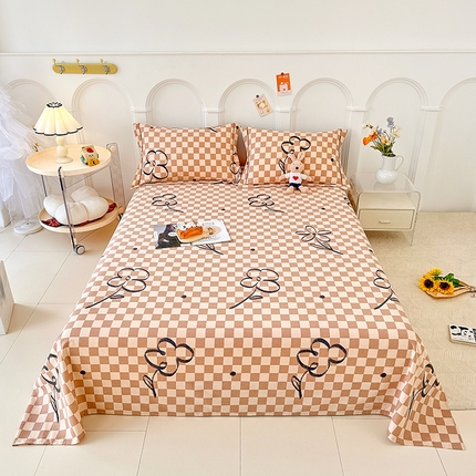 卡普家居 2024新款全棉磨毛加厚四件套系列-单床单 南笙