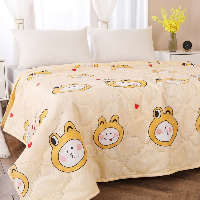 91家纺网 家纺一手货源 找家纺 钻石绒便宜夏被夏凉被空调被超声波压花礼品直播供应链引流爆款 萌蛙