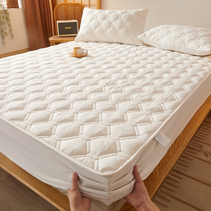 91家纺网 家纺一手货源 找家纺 （总）胜权家纺 2024新款亲肤夹棉格子防水床笠