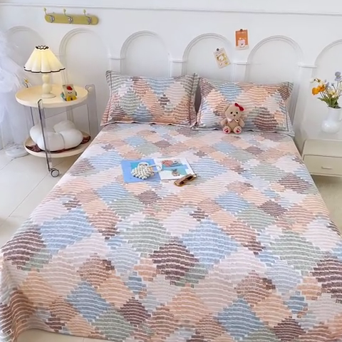 91家纺网 家纺一手货源 找家纺 卡普家居 2024新款全棉磨毛加厚四件套系列-单床单 贝加尔