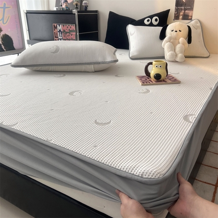 91家纺网 家纺一手货源 找家纺 （总）HL原创 2024新款PE聚乙稀纤维-冰魔豆凉席