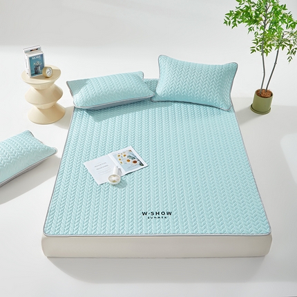 91家纺网 家纺一手货源 找家纺 （总）吾诺家居 2024新款冰嘟嘟硅胶凉席三件套