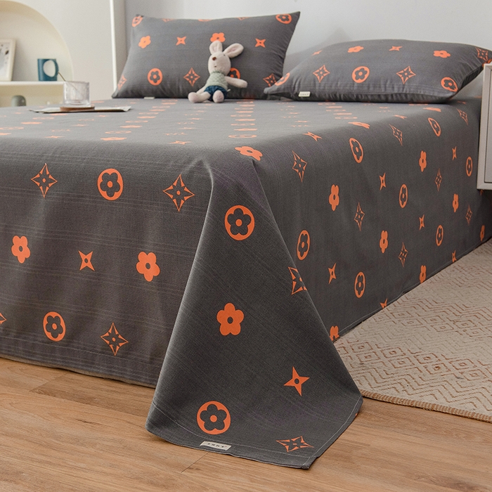 91家纺网 家纺一手货源 找家纺 芃成家纺 2024新款老粗布床单款 简约时尚