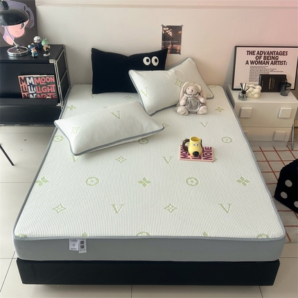 HL原创 2024新款PE聚乙稀纤维-冰魔豆凉席 轻奢-绿（平铺款）