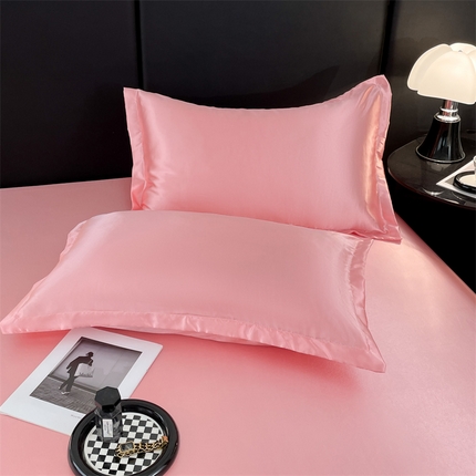 91家纺网 家纺一手货源 找家纺 （总）圣比熊 2025新款夏季可水洗冰丝四件套单品系列-冰丝枕套