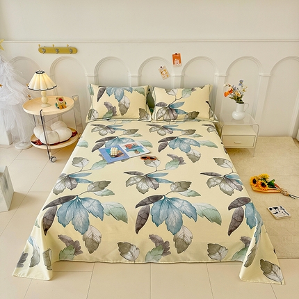 91家纺网 家纺一手货源 找家纺 卡普家居 2024新款全棉磨毛加厚四件套系列-单床单 水墨江南