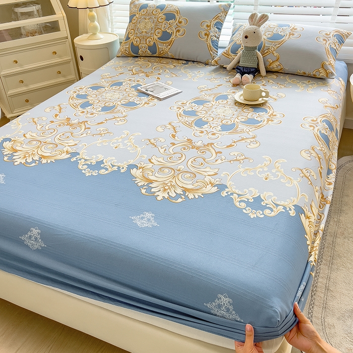 91家纺网 家纺一手货源 找家纺 芃成 2024新款老粗布床笠款 总1 春季物语