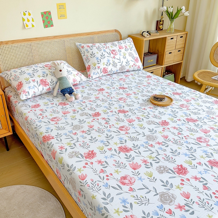 91家纺网 家纺一手货源 找家纺 芃成 2024新款老粗布床笠款 总1 曼莎