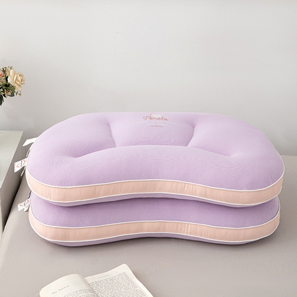 91家纺网 家纺一手货源 找家纺 芯宜佳 2024新款A类针织面料100%超柔抗菌纤维-扇贝枕 扇贝枕-紫色 