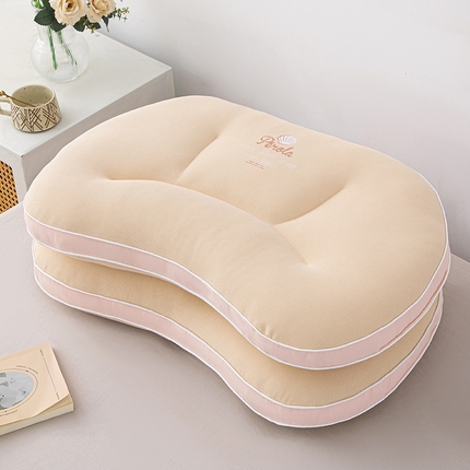 91家纺网 家纺一手货源 找家纺 芯宜佳 2024新款A类针织面料100%超柔抗菌纤维-扇贝枕 扇贝枕-杏色