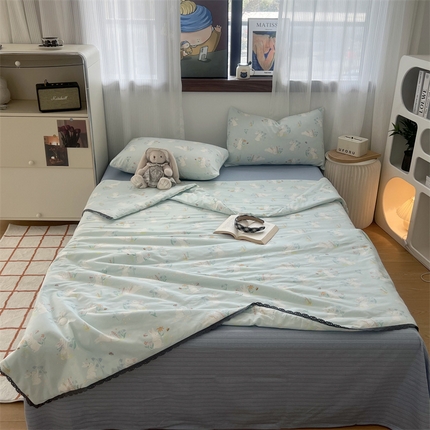 HL原创 2024新款全棉法式大豆被夏被 XB-花蜜兔