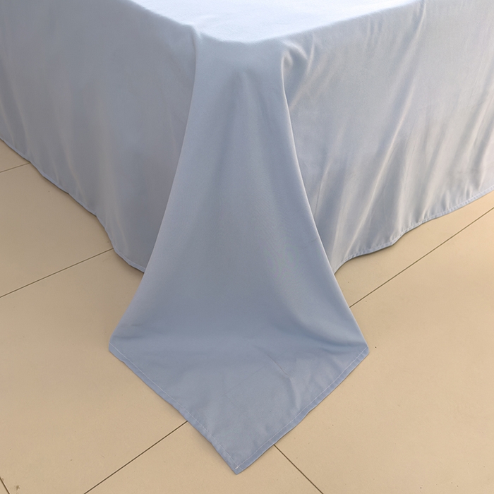 91家纺网 家纺一手货源 找家纺 曼谷 年新款多巴胺毛巾绣四件套柔软磨毛床上用品水洗棉套件 多巴胺-奶黄浅蓝