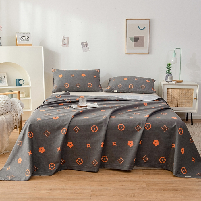 91家纺网 家纺一手货源 找家纺 芃成家纺 2024新款老粗布床单款 简约时尚