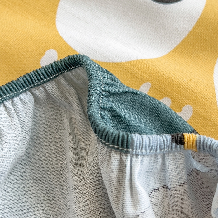 91家纺网 家纺一手货源 找家纺 芃成 2024新款老粗布床笠款 总1 煤球动漫