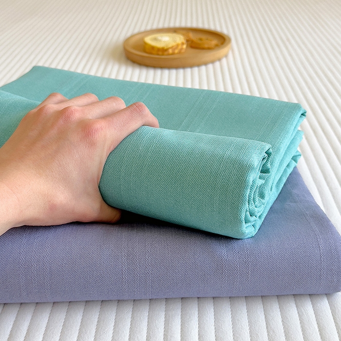 91家纺网 家纺一手货源 找家纺 芃成家纺 2024新款老粗布床单款 总2 水蓝