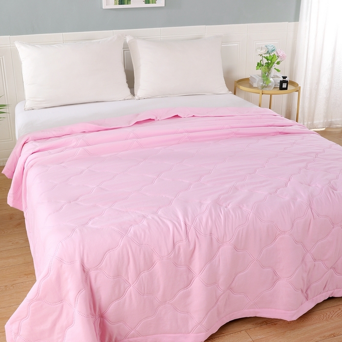 91家纺网 家纺一手货源 找家纺 水洗棉夏被夏凉被空调被超声波压花礼品直播供应链引流爆款 水洗棉-粉