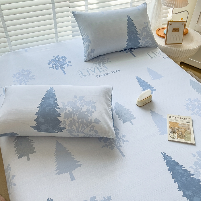 91家纺网 家纺一手货源 找家纺 芃成 2024新款老粗布床笠款 总1 北欧风情