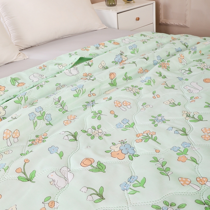 91家纺网 家纺一手货源 找家纺 钻石绒便宜夏被夏凉被空调被超声波压花礼品直播供应链引流爆款 碎花细雨