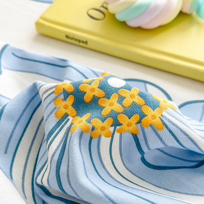 91家纺网 家纺一手货源 找家纺 芃成家纺 2024新款老粗布床单款 总2 清韵幽香-蓝