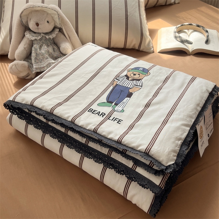 91家纺网 家纺一手货源 找家纺 （总）HL原创 2024新款全棉法式大豆被夏被