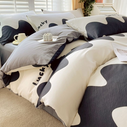 金鑫汇家纺 2024新款全棉纯棉卡通印花四件套单品系列-四件套波浪世界