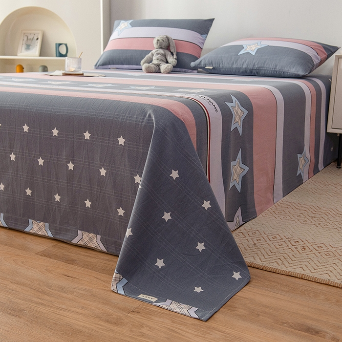 91家纺网 家纺一手货源 找家纺 芃成 2024新款老粗布床笠款 总2 时尚星光