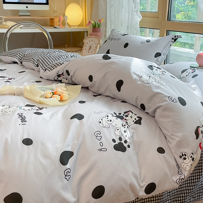 91家纺网 家纺一手货源 找家纺 金鑫汇家纺 2024新款全棉纯棉卡通印花四件套单品系列-单被套小可爱