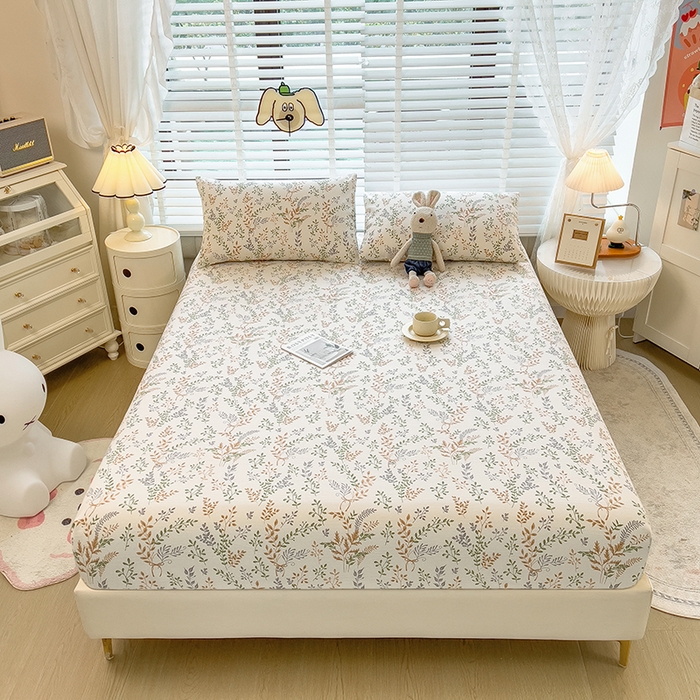 91家纺网 家纺一手货源 找家纺 芃成 2024新款老粗布床笠款 总2 悠悠花语