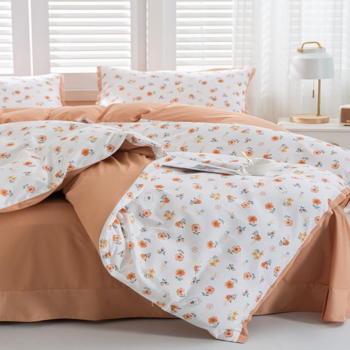 91家纺网 家纺一手货源 找家纺 优姿家纺 新款纯棉长绒棉小清新ins风印花四件套-系列一 8