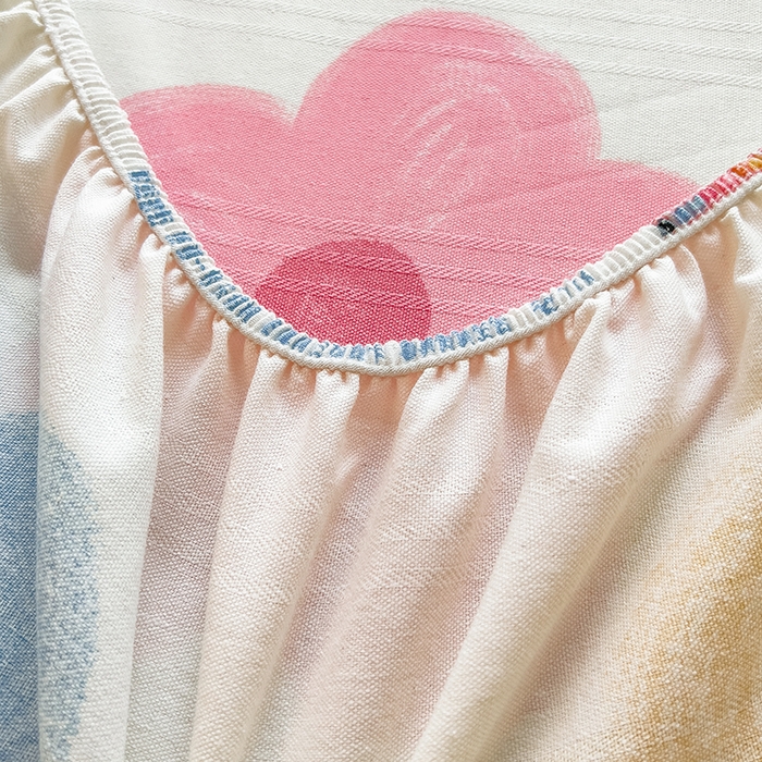 91家纺网 家纺一手货源 找家纺 芃成 2024新款老粗布床笠款 总1 浪漫花语