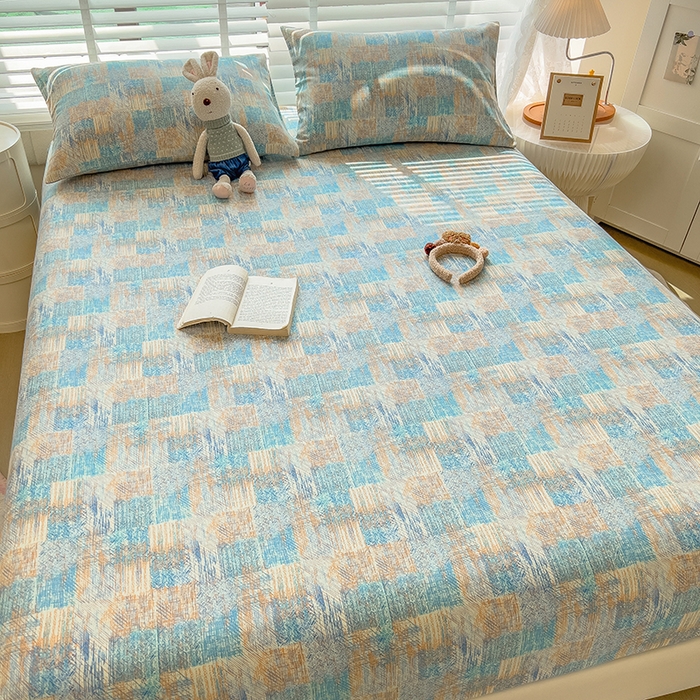 91家纺网 家纺一手货源 找家纺 芃成 2024新款老粗布床笠款 总1 焕彩