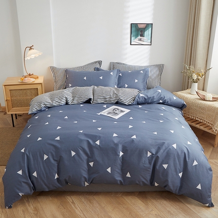 91家纺网 家纺一手货源 找家纺 总钰伶 新款全棉简约12868印花纯棉四件套（预留6厘米缩水尺寸）