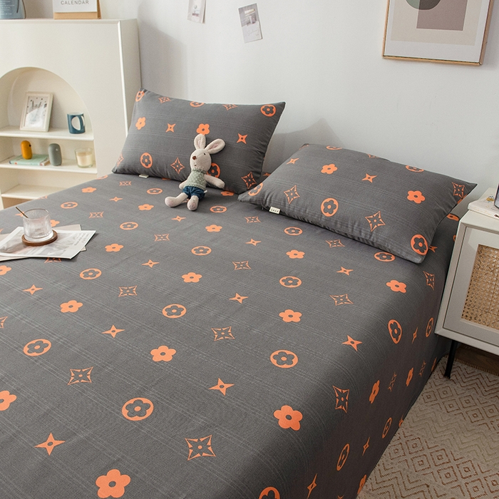 91家纺网 家纺一手货源 找家纺 芃成家纺 2024新款老粗布床单款 简约时尚