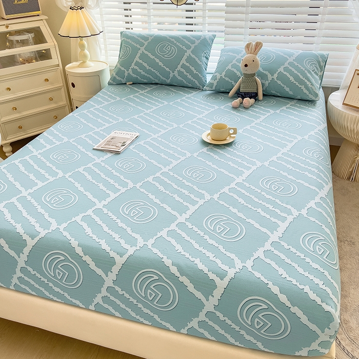 91家纺网 家纺一手货源 找家纺 芃成 2024新款老粗布床笠款 总1 好心情