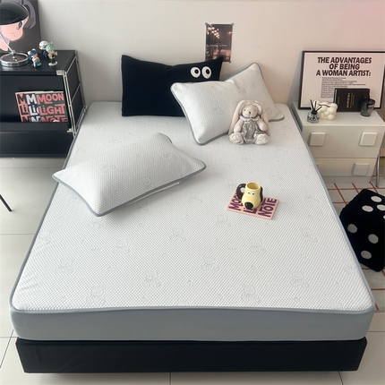 91家纺网 家纺一手货源 找家纺 （总）HL原创 2024新款PE聚乙稀纤维-冰魔豆凉席