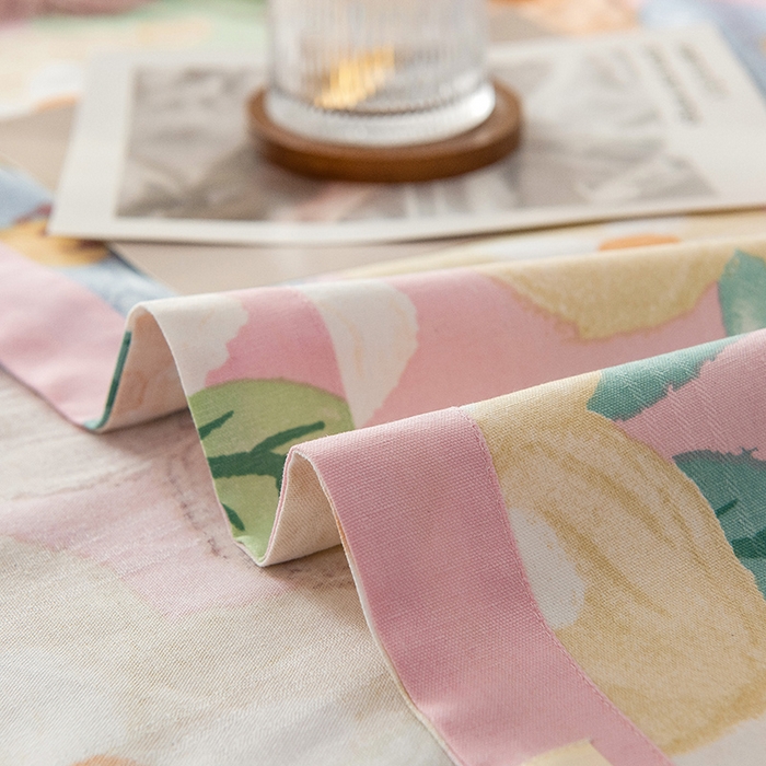 91家纺网 家纺一手货源 找家纺 芃成 2024新款老粗布床笠款 总2 幸运花朵 粉